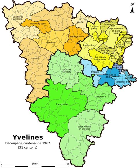 Répartition géographique des gardes des Yvelines (78)